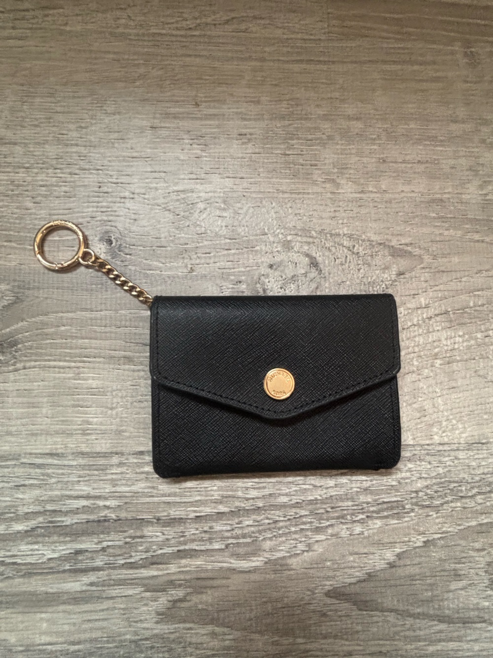 ❤️NEW ‘MICHAEL KORS’ BLK SNAP CARD CASE & KEY CHAIN